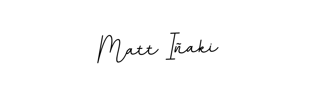 How to make Matt Iñaki name signature. Use BallpointsItalic-DORy9 style for creating short signs online. This is the latest handwritten sign. Matt Iñaki signature style 11 images and pictures png