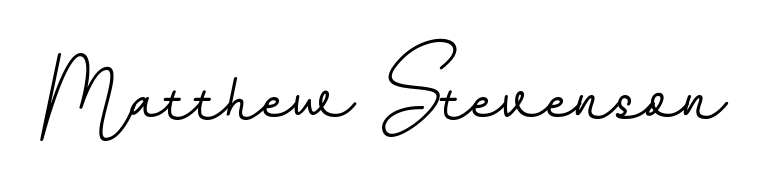 Discover how Matthew Stevenson looks in an executive cursive font (BallpointsItalic-DORy9). Perfect for legal documents, invoices, and certificates. Matthew Stevenson signature style 11 images and pictures png