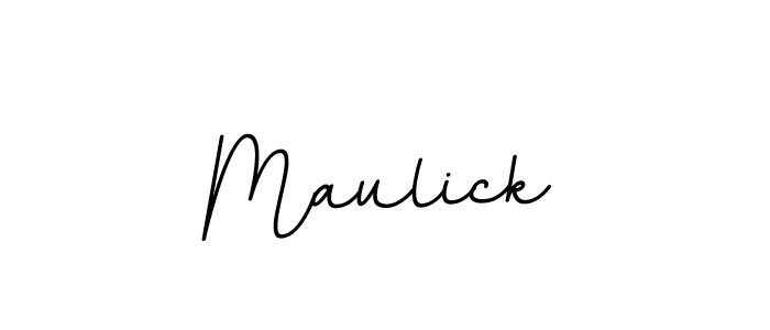 Design your own signature with our free online signature maker. With this signature software, you can create a handwritten (BallpointsItalic-DORy9) signature for name Maulick. Maulick signature style 11 images and pictures png