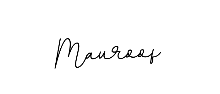 Design your own signature with our free online signature maker. With this signature software, you can create a handwritten (BallpointsItalic-DORy9) signature for name Mauroof. Mauroof signature style 11 images and pictures png