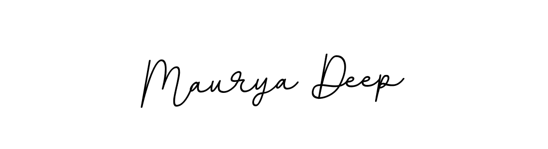 Create a beautiful signature design for name Maurya Deep. With this signature (BallpointsItalic-DORy9) fonts, you can make a handwritten signature for free. Maurya Deep signature style 11 images and pictures png