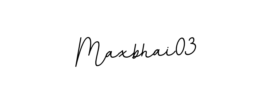 Use a signature maker to create a handwritten signature online. With this signature software, you can design (BallpointsItalic-DORy9) your own signature for name Maxbhai03. Maxbhai03 signature style 11 images and pictures png