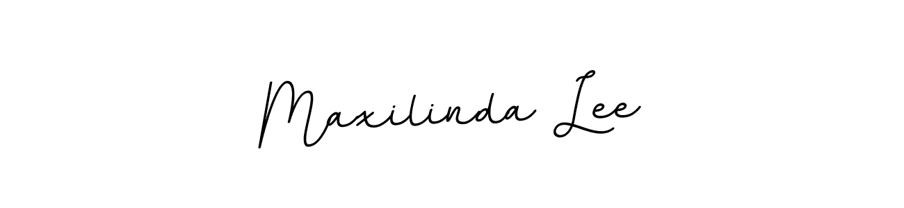 How to make Maxilinda Lee name signature. Use BallpointsItalic-DORy9 style for creating short signs online. This is the latest handwritten sign. Maxilinda Lee signature style 11 images and pictures png