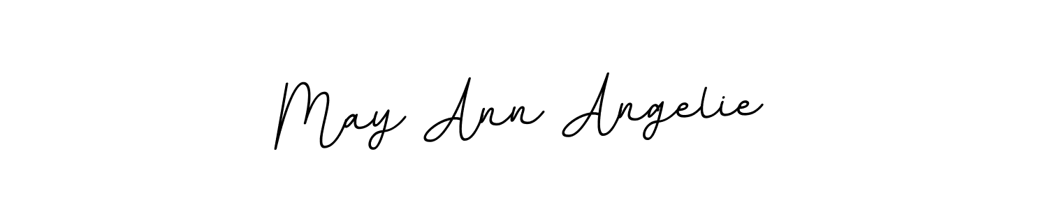 You should practise on your own different ways (BallpointsItalic-DORy9) to write your name (May Ann Angelie) in signature. don't let someone else do it for you. May Ann Angelie signature style 11 images and pictures png