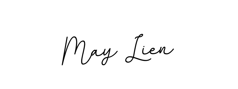 Use a signature maker to create a handwritten signature online. With this signature software, you can design (BallpointsItalic-DORy9) your own signature for name May Lien. May Lien signature style 11 images and pictures png