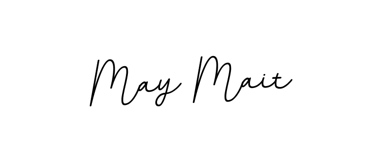 Create a beautiful signature design for name May Mait. With this signature (BallpointsItalic-DORy9) fonts, you can make a handwritten signature for free. May Mait signature style 11 images and pictures png