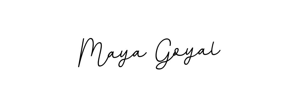 Create a beautiful signature design for name Maya Goyal. With this signature (BallpointsItalic-DORy9) fonts, you can make a handwritten signature for free. Maya Goyal signature style 11 images and pictures png