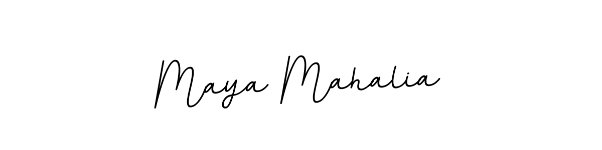 How to make Maya Mahalia name signature. Use BallpointsItalic-DORy9 style for creating short signs online. This is the latest handwritten sign. Maya Mahalia signature style 11 images and pictures png