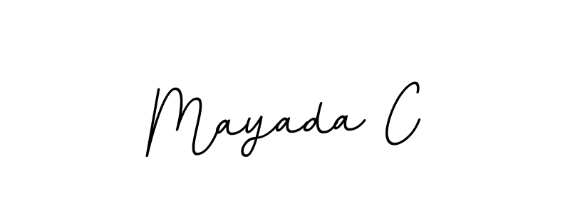 How to make Mayada C name signature. Use BallpointsItalic-DORy9 style for creating short signs online. This is the latest handwritten sign. Mayada C signature style 11 images and pictures png