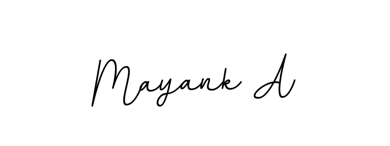 The best way (BallpointsItalic-DORy9) to make a short signature is to pick only two or three words in your name. The name Mayank A include a total of six letters. For converting this name. Mayank A signature style 11 images and pictures png