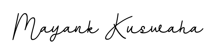 Explore multiple handwriting variations for Mayank Kuswaha including this stunning BallpointsItalic-DORy9 design. Free to use across all platforms. Mayank Kuswaha signature style 11 images and pictures png