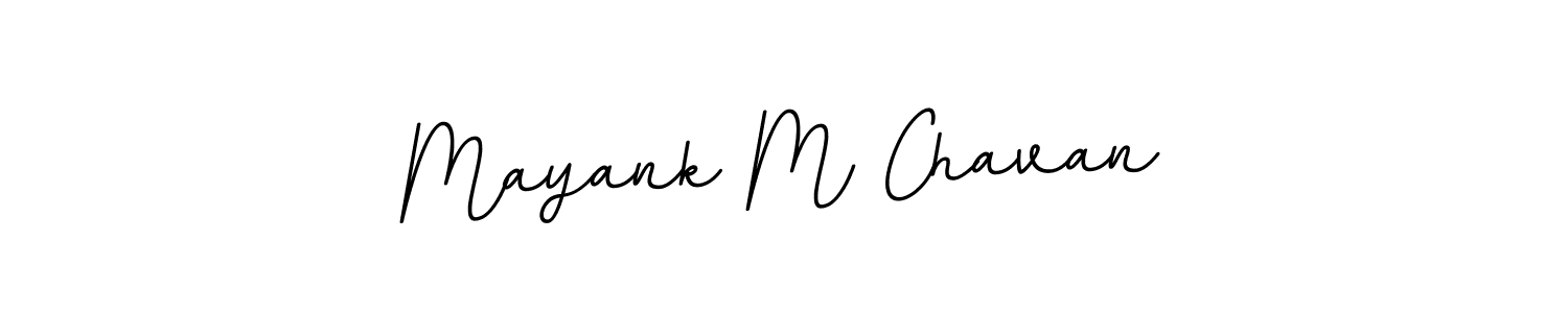 This is the best signature style for the Mayank M Chavan name. Also you like these signature font (BallpointsItalic-DORy9). Mix name signature. Mayank M Chavan signature style 11 images and pictures png