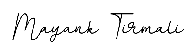 A modern signature idea for name Mayank Tirmali using BallpointsItalic-DORy9 font. Clean strokes and elegant curves make it stand out instantly. Mayank Tirmali signature style 11 images and pictures png