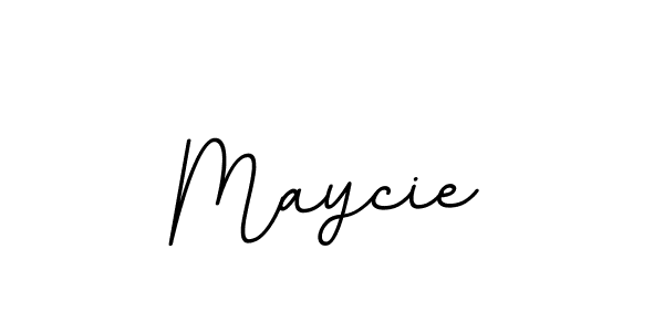 Make a beautiful signature design for name Maycie. With this signature (BallpointsItalic-DORy9) style, you can create a handwritten signature for free. Maycie signature style 11 images and pictures png