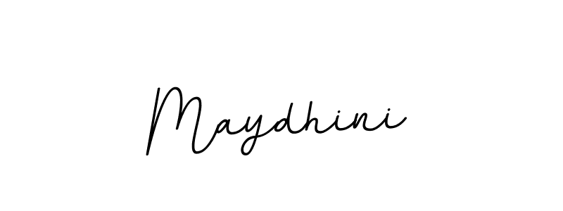 Use a signature maker to create a handwritten signature online. With this signature software, you can design (BallpointsItalic-DORy9) your own signature for name Maydhini. Maydhini signature style 11 images and pictures png