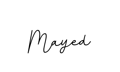 Design your own signature with our free online signature maker. With this signature software, you can create a handwritten (BallpointsItalic-DORy9) signature for name Mayed. Mayed signature style 11 images and pictures png
