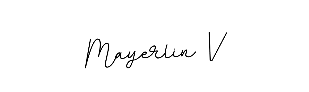 Make a beautiful signature design for name Mayerlin V. With this signature (BallpointsItalic-DORy9) style, you can create a handwritten signature for free. Mayerlin V signature style 11 images and pictures png