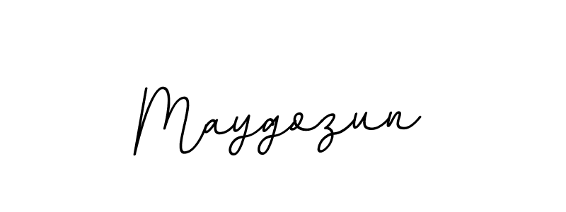 Use a signature maker to create a handwritten signature online. With this signature software, you can design (BallpointsItalic-DORy9) your own signature for name Maygozun. Maygozun signature style 11 images and pictures png