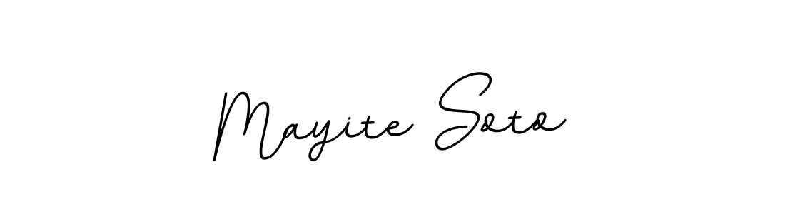 It looks lik you need a new signature style for name Mayite Soto. Design unique handwritten (BallpointsItalic-DORy9) signature with our free signature maker in just a few clicks. Mayite Soto signature style 11 images and pictures png