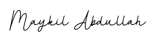 A modern signature idea for name Maykil Abdullah using BallpointsItalic-DORy9 font. Clean strokes and elegant curves make it stand out instantly. Maykil Abdullah signature style 11 images and pictures png
