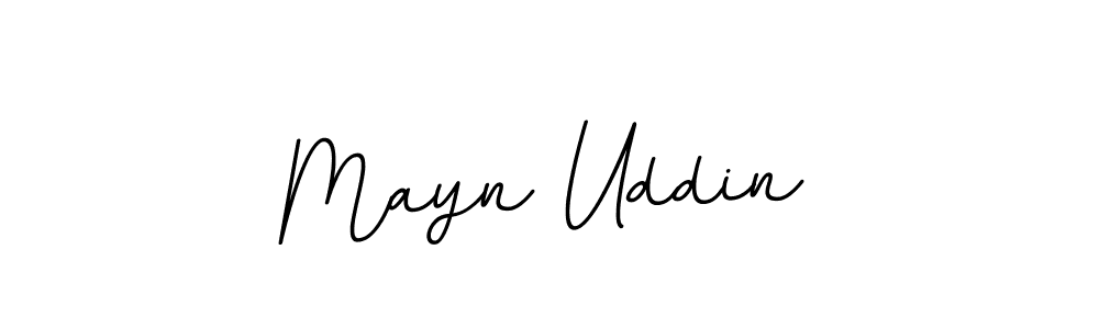 Design your own signature with our free online signature maker. With this signature software, you can create a handwritten (BallpointsItalic-DORy9) signature for name Mayn Uddin. Mayn Uddin signature style 11 images and pictures png