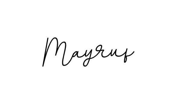 Use a signature maker to create a handwritten signature online. With this signature software, you can design (BallpointsItalic-DORy9) your own signature for name Mayruf. Mayruf signature style 11 images and pictures png