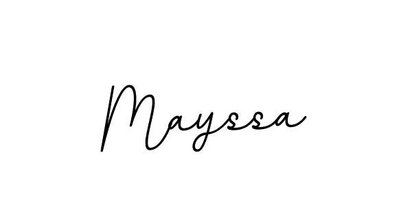 The best way (BallpointsItalic-DORy9) to make a short signature is to pick only two or three words in your name. The name Mayssa include a total of six letters. For converting this name. Mayssa signature style 11 images and pictures png