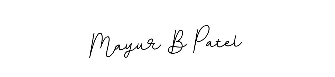 Mayur B Patel stylish signature style. Best Handwritten Sign (BallpointsItalic-DORy9) for my name. Handwritten Signature Collection Ideas for my name Mayur B Patel. Mayur B Patel signature style 11 images and pictures png