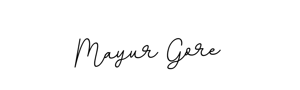 How to make Mayur Gore name signature. Use BallpointsItalic-DORy9 style for creating short signs online. This is the latest handwritten sign. Mayur Gore signature style 11 images and pictures png
