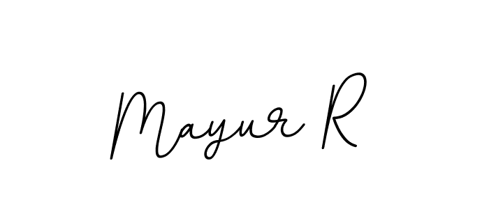 Mayur R stylish signature style. Best Handwritten Sign (BallpointsItalic-DORy9) for my name. Handwritten Signature Collection Ideas for my name Mayur R. Mayur R signature style 11 images and pictures png