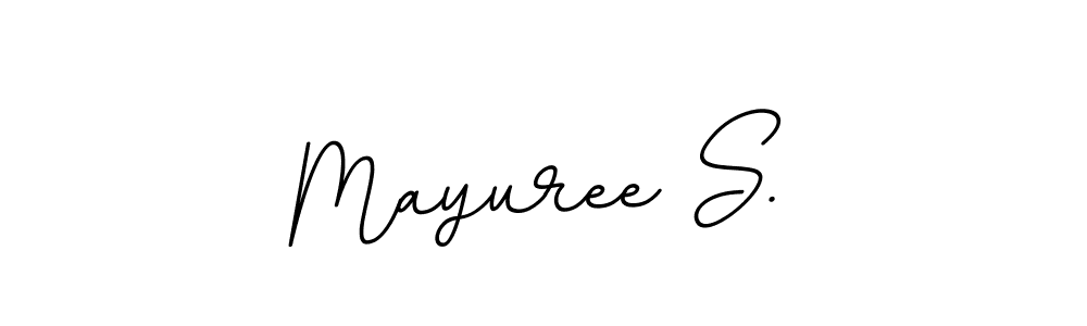 Use a signature maker to create a handwritten signature online. With this signature software, you can design (BallpointsItalic-DORy9) your own signature for name Mayuree S.. Mayuree S. signature style 11 images and pictures png