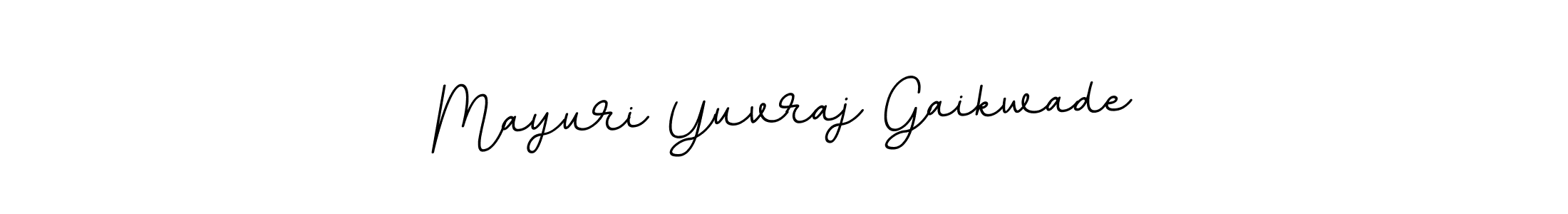Create a beautiful signature design for name Mayuri Yuvraj Gaikwade. With this signature (BallpointsItalic-DORy9) fonts, you can make a handwritten signature for free. Mayuri Yuvraj Gaikwade signature style 11 images and pictures png