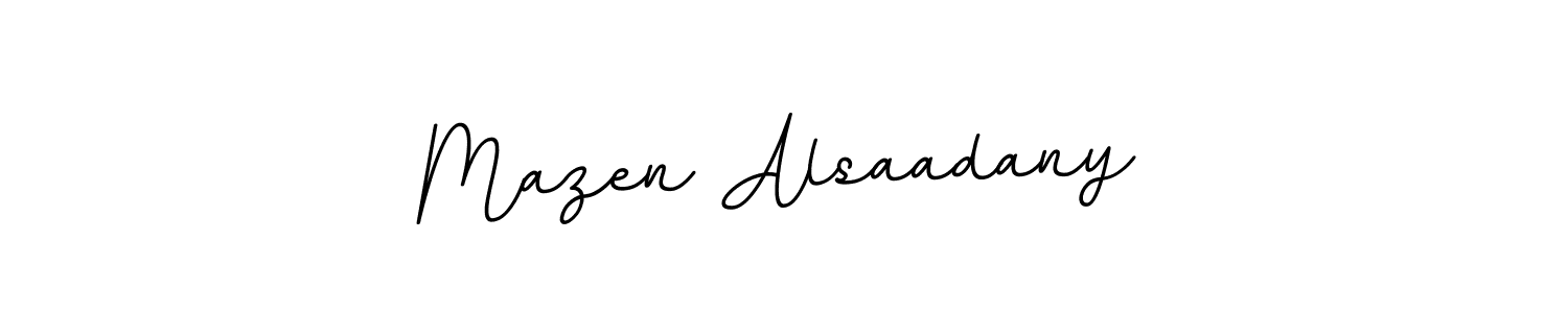 How to make Mazen Alsaadany name signature. Use BallpointsItalic-DORy9 style for creating short signs online. This is the latest handwritten sign. Mazen Alsaadany signature style 11 images and pictures png