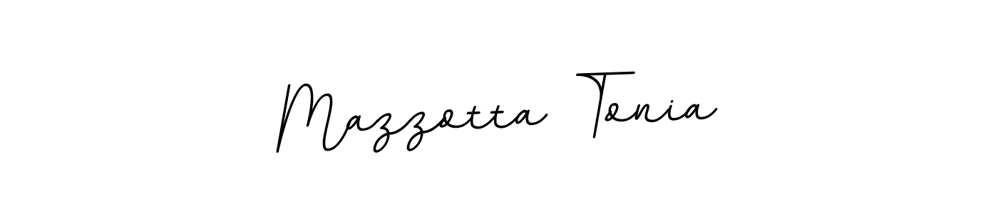 How to make Mazzotta Tonia name signature. Use BallpointsItalic-DORy9 style for creating short signs online. This is the latest handwritten sign. Mazzotta Tonia signature style 11 images and pictures png