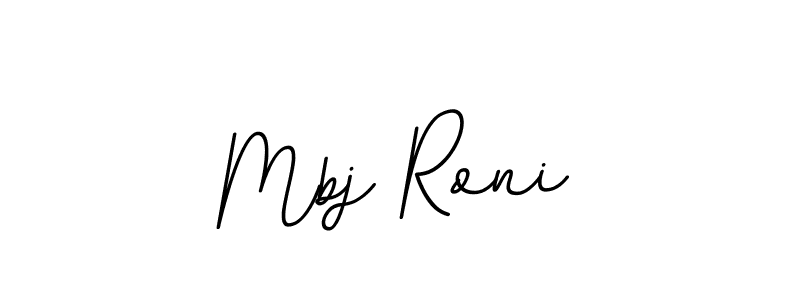 This is the best signature style for the Mbj Roni name. Also you like these signature font (BallpointsItalic-DORy9). Mix name signature. Mbj Roni signature style 11 images and pictures png