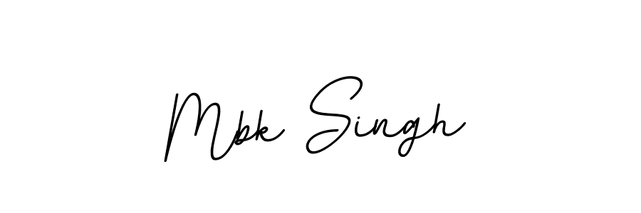 How to make Mbk Singh name signature. Use BallpointsItalic-DORy9 style for creating short signs online. This is the latest handwritten sign. Mbk Singh signature style 11 images and pictures png