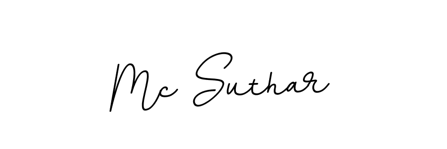 Mc Suthar stylish signature style. Best Handwritten Sign (BallpointsItalic-DORy9) for my name. Handwritten Signature Collection Ideas for my name Mc Suthar. Mc Suthar signature style 11 images and pictures png