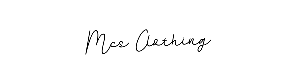 Create a beautiful signature design for name Mcs Clothing. With this signature (BallpointsItalic-DORy9) fonts, you can make a handwritten signature for free. Mcs Clothing signature style 11 images and pictures png