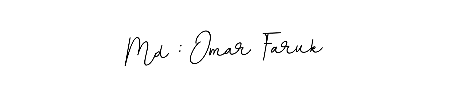 Create a beautiful signature design for name Md : Omar Faruk. With this signature (BallpointsItalic-DORy9) fonts, you can make a handwritten signature for free. Md : Omar Faruk signature style 11 images and pictures png