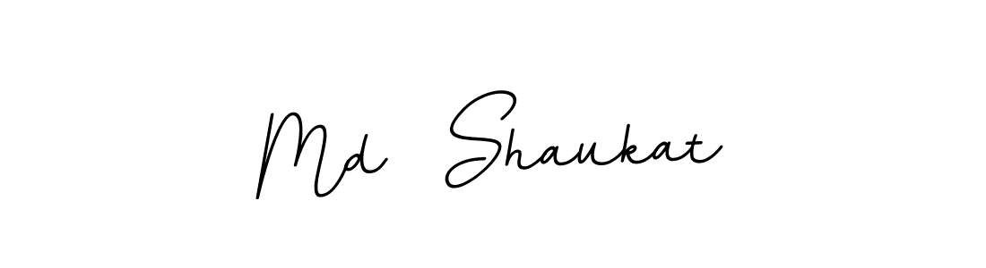 How to make Md  Shaukat name signature. Use BallpointsItalic-DORy9 style for creating short signs online. This is the latest handwritten sign. Md  Shaukat signature style 11 images and pictures png
