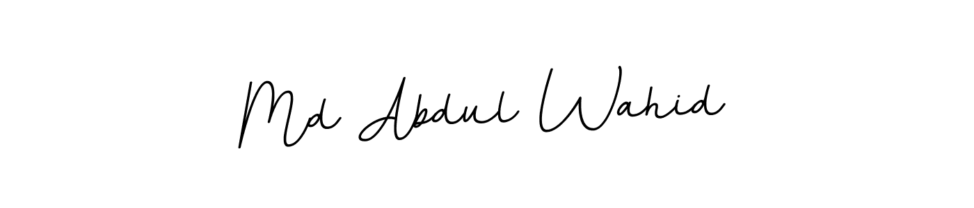 How to make Md Abdul Wahid name signature. Use BallpointsItalic-DORy9 style for creating short signs online. This is the latest handwritten sign. Md Abdul Wahid signature style 11 images and pictures png