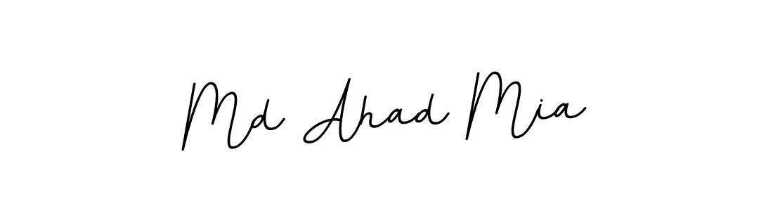 How to make Md Ahad Mia name signature. Use BallpointsItalic-DORy9 style for creating short signs online. This is the latest handwritten sign. Md Ahad Mia signature style 11 images and pictures png