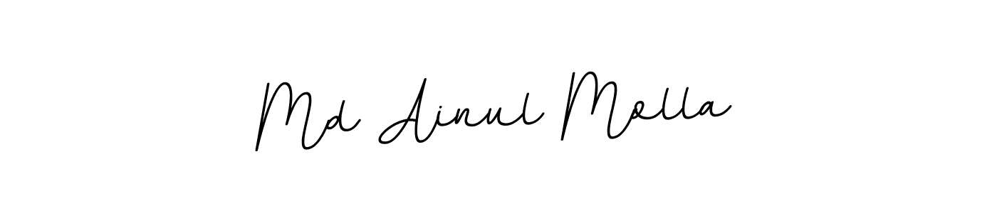 Design your own signature with our free online signature maker. With this signature software, you can create a handwritten (BallpointsItalic-DORy9) signature for name Md Ainul Molla. Md Ainul Molla signature style 11 images and pictures png