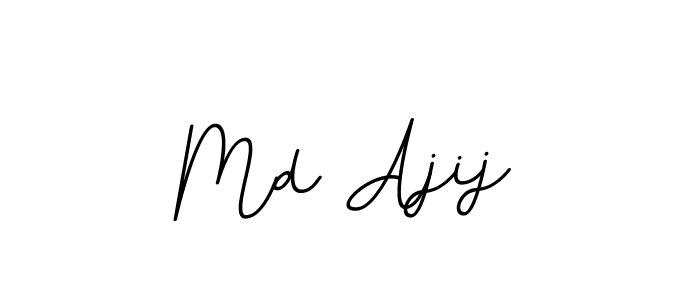 This is the best signature style for the Md Ajij name. Also you like these signature font (BallpointsItalic-DORy9). Mix name signature. Md Ajij signature style 11 images and pictures png