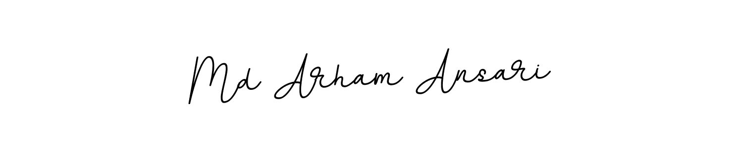 Use a signature maker to create a handwritten signature online. With this signature software, you can design (BallpointsItalic-DORy9) your own signature for name Md Arham Ansari. Md Arham Ansari signature style 11 images and pictures png