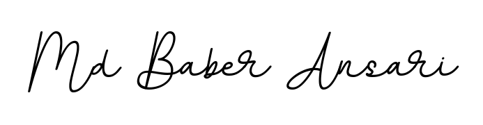 The BallpointsItalic-DORy9 lettering style adds unique flourish to name Md Baber Ansari. Stand out with a custom digital autograph made in seconds. Md Baber Ansari signature style 11 images and pictures png