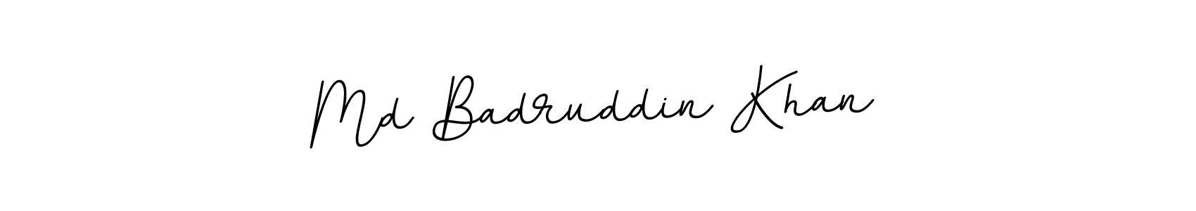 How to make Md Badruddin Khan name signature. Use BallpointsItalic-DORy9 style for creating short signs online. This is the latest handwritten sign. Md Badruddin Khan signature style 11 images and pictures png