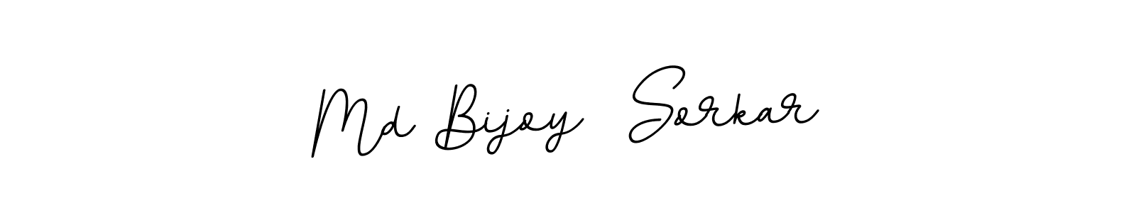 The best way (BallpointsItalic-DORy9) to make a short signature is to pick only two or three words in your name. The name Md Bijoy  Sorkar include a total of six letters. For converting this name. Md Bijoy  Sorkar signature style 11 images and pictures png