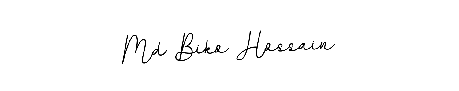 Make a beautiful signature design for name Md Biko Hossain. With this signature (BallpointsItalic-DORy9) style, you can create a handwritten signature for free. Md Biko Hossain signature style 11 images and pictures png