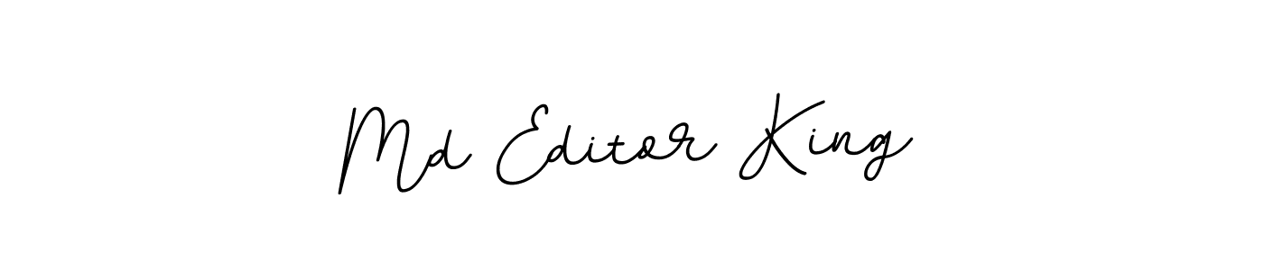 Design your own signature with our free online signature maker. With this signature software, you can create a handwritten (BallpointsItalic-DORy9) signature for name Md Editor King. Md Editor King signature style 11 images and pictures png